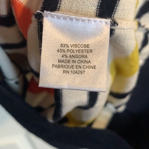 Milly striped racerback knit tank top with attached bra size L - Picture 3 of 5